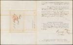 1845 Letter Placing Seals for Commercial Bank of Albany by Danforth, Bald, Spencer & Huffy to Comptr