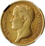 FRANCE. 40 Francs, 1812-A. Paris Mint. Napoleon I. NGC EF-40.