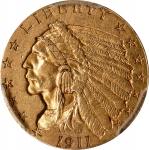1911-D印第安像1/4美元 PCGS AU 55 1911-D Indian Quarter Eagle
