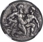 THRACE. Islands off Thrace. Thasos. AR Stater (8.78 gms), ca. 435-411 B.C. NGC Ch VF, Strike: 5/5 Su