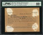Government of Gibraltar, Emergency World War I issue, 10 shillings, 6 August 1914, Series A, black s