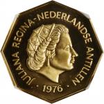 NETHERLANDS ANTILLES. 200 Gulden, 1976-FM. Franklin Mint. Juliana. NGC PROOF-70 Ultra Cameo.