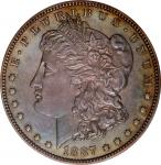 1887 Morgan Silver Dollar. Proof-64 (PCGS).