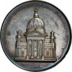 1864 Cathedral of St. Peter and St. Paul, Philadelphia Medal. By Anthony C. Paquet. White Metal. CON