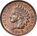 1892 Indian Cent. MS-65 RB (NGC).