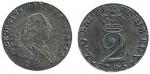 Coins, England. George III, 2 pence 1795