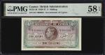 CYPRUS. Government of Cyprus. 1 Shilling, 1947. P-20. PMG Choice About Uncirculated 58 EPQ.
