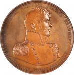 1813 (1869-1880s) Master Commandant Olive Hazard Perry / Battle of Lake Erie Naval Medal. Bronze. 65