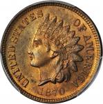 1870 Indian Cent. MS-65 RB (PCGS).