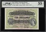 EAST AFRICA. East African Currency Board. 10 Shillings, 1956. P-34. PMG About Uncirculated 55 EPQ.