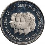 1983年多明尼加共和国100 比索精制加厚银币 。DOMINICAN REPUBLIC. Silver Piefort Proof 100 Pesos, 1983. PCGS SPECIMEN-67