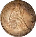 1871 Liberty Seated Silver Dollar. Proof-64 (PCGS).