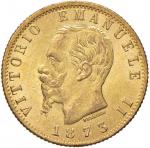 Savoy Coins;Vittorio Emanuele II (1861-1878) 20 Lire 1873 M - Nomisma 861 AU - FDC;400