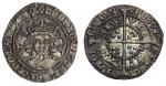 x Henry VI (1422-1461), Annulet Issue, Groat, Calais, new portrait, breast plain, annulets by neck, 