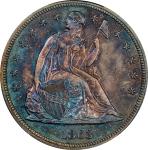1863 Liberty Seated Silver Dollar. Proof-65 (PCGS).