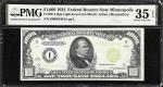 Fr. 2211-Ilgs. 1934 Light Green Seal $1000 Federal Reserve Note. Minneapolis. PMG Choice Very Fine 3