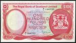 Royal Bank of Scotland Limited, ｣100, 1 May 1981, serial number A/1 190759, red and multicoloured, a
