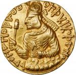 印度贵霜帝国古钱币。INDIA. Kushan Empire. Huvishka. AV Dinar (7.96 gms), Main mint in Baktria, ca. A.D. 151-19