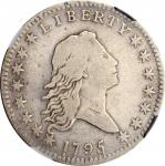1795/1795 Flowing Hair Half Dollar. O-111, T-19. Rarity-4+. Recut Date, Three Leaves. VG Details--Cl