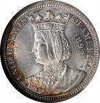 1893 Isabella Quarter. MS-62 (NGC).