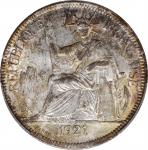 1921-H年坐洋壹圆贸易银币。喜顿造币厂。FRENCH INDO-CHINA. Piastre, 1921-H. Heaton Mint. PCGS MS-62 Gold Shield.