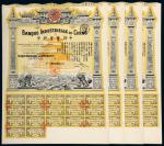 1913年中法实业银行500法郎债券四张连号