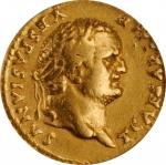 TITUS AS CAESAR, A.D. 69-79. AV Aureus, Rome Mint, A.D. 77-78. ICG VF 35.