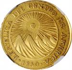 COSTA RICA. 2 Escudos, 1850-CR JB. San Jose Mint. NGC AU Details--Scratched.