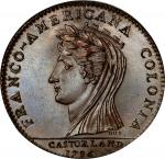1796 Castorland Medal. Copper, Original. W-9110, Breen-1059. MS-64 BN (PCGS). Reeded edge. 350 degre