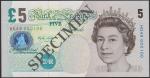 Bank of England, M. Lowther, £5, ND (2002), serial number HD 000100, (EPM B395), about uncirculated,