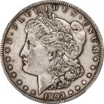 1893-CC Morgan Silver Dollar. EF-40 (NGC). CAC.