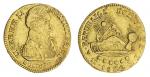 x Bolivia, Republic, Gold Scudo, 1832 over 1, PTS-JL, Potosi, uniformed bust of Simon Bolivar right,