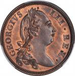 IRELAND. 1/2 Penny, 1775. George III (1760-1820). PCGS PROOF-64 RB Secure Holder.