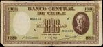 CHILE. Banco Central de Chile. 1000 Pesos, 1933. P-99. Very Good.