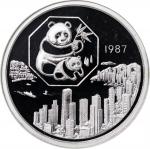 1987年第6届香港国际硬币展览会纪念银章5盎司 NGC PF 68