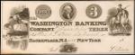 Hackensack, New Jersey. Washington Banking Company. ND (18xx). $2. About Uncirculated. Proof.