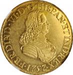 MEXICO. 8 Escudos, 1757-Mo MM. Mexico City Mint. Ferdinand VI. NGC MS-61.