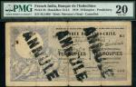 French India, Banque de lIndo-Chine, 10 roupies, cancelled note, Pondicherry, 4th November 1919, ser