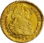 COLOMBIA. 1789/8-SF Escudo. Popayán mint. Carlos IV (1788-1808). Restrepo 83.1. MS-61 (PCGS).