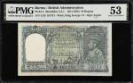 BURMA. Reserve Bank of India. 10 Rupees, ND (1938). P-5. PMG About Uncirculated 53.