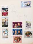 英国菲利普亲王 亲笔签名邮票贴片