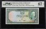 AFGHANISTAN. Bank of Afghanistan. 5 Afghanis, ND (1939). P-22. PMG Superb Gem Uncirculated 67 EPQ.