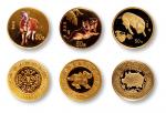 2003/2006/2007生肖纪念金币1/10盎司各一枚 完未流通