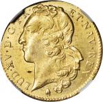 FRANCE. 2 Louis dOr, 1754-Q. Perpignan Mint. Louis XV (1715-74). NGC MS-63.