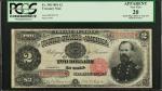 Fr. 358. 1891 $2  Treasury Note. PCGS Currency Very Fine 20 Apparent. Small Edge Splits at Top and B