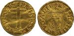 COINS. REST OF THE WORLD. Portugal, João III: Gold Cruzado Calvario, undated, Lisbon, 3.51g (Gomes 1