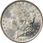 1882-CC Morgan Silver Dollar. MS-64 (PCGS).