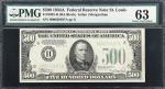 Fr. 2202-H. 1934A $500 Federal Reserve Note. St. Louis. PMG Choice Uncirculated 63.