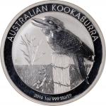 Australia, silver $1, 2016-P, Kookaburra, PCGS MS69, #80323488.
