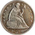 1847 Liberty Seated Silver Dollar. EF Details--Tooled (PCGS).
